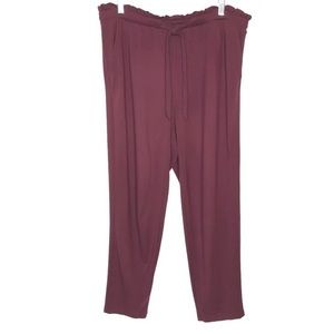 torrid Paper Bag Waist Cropped Sweatpants | Plum Purple | Size 1X